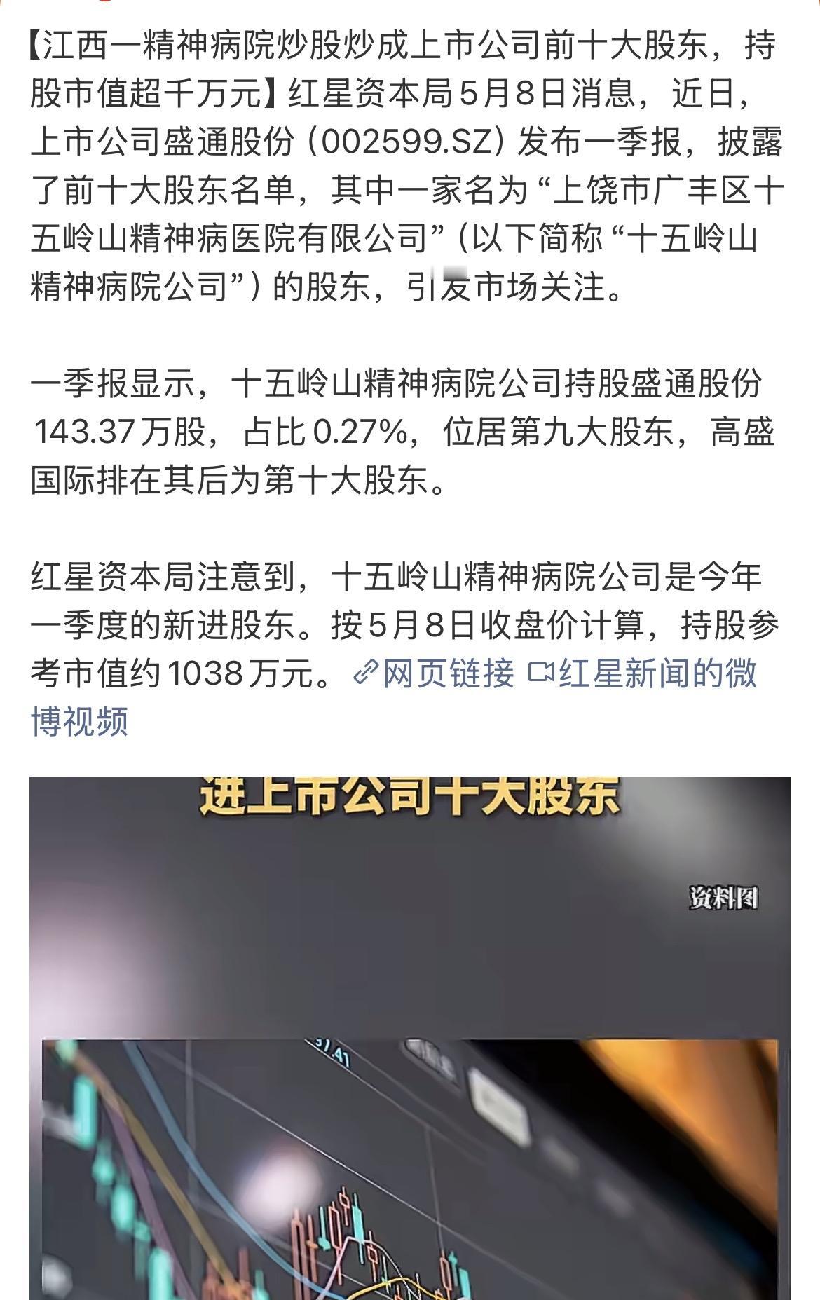 精神病院炒股炒成上市公司前十大股东