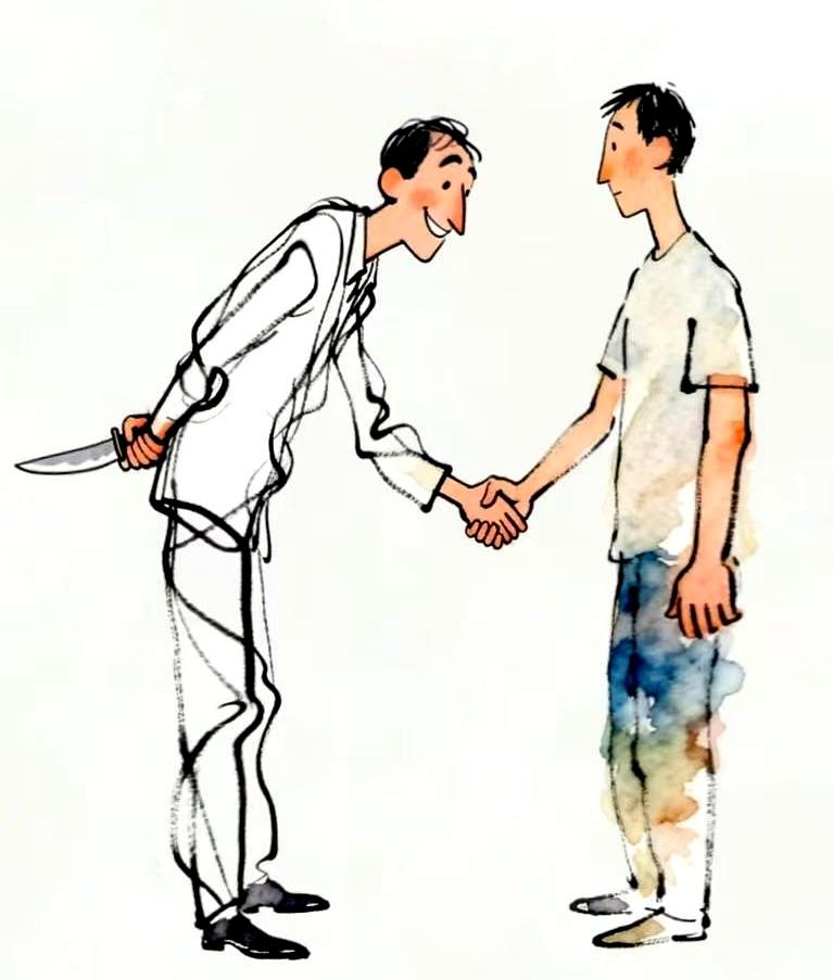 今天读到一篇关于识人的文章，后背一阵发凉。脑子里立马浮现出几年前那个差点把我坑