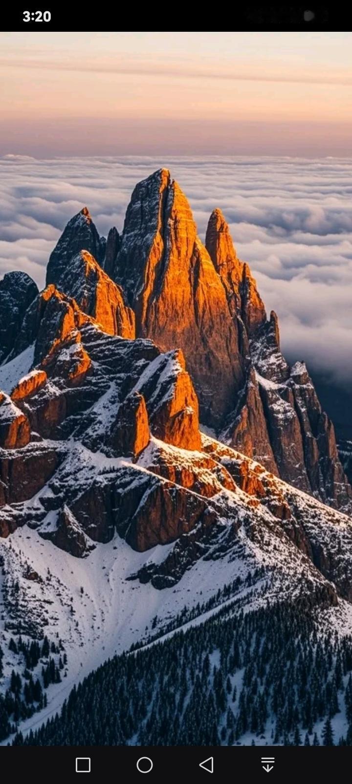 当第一缕晨曦刺破云海，金色的光焰为雪山尖峰披上华服。云雾在脚下翻涌如浪，冷峻的