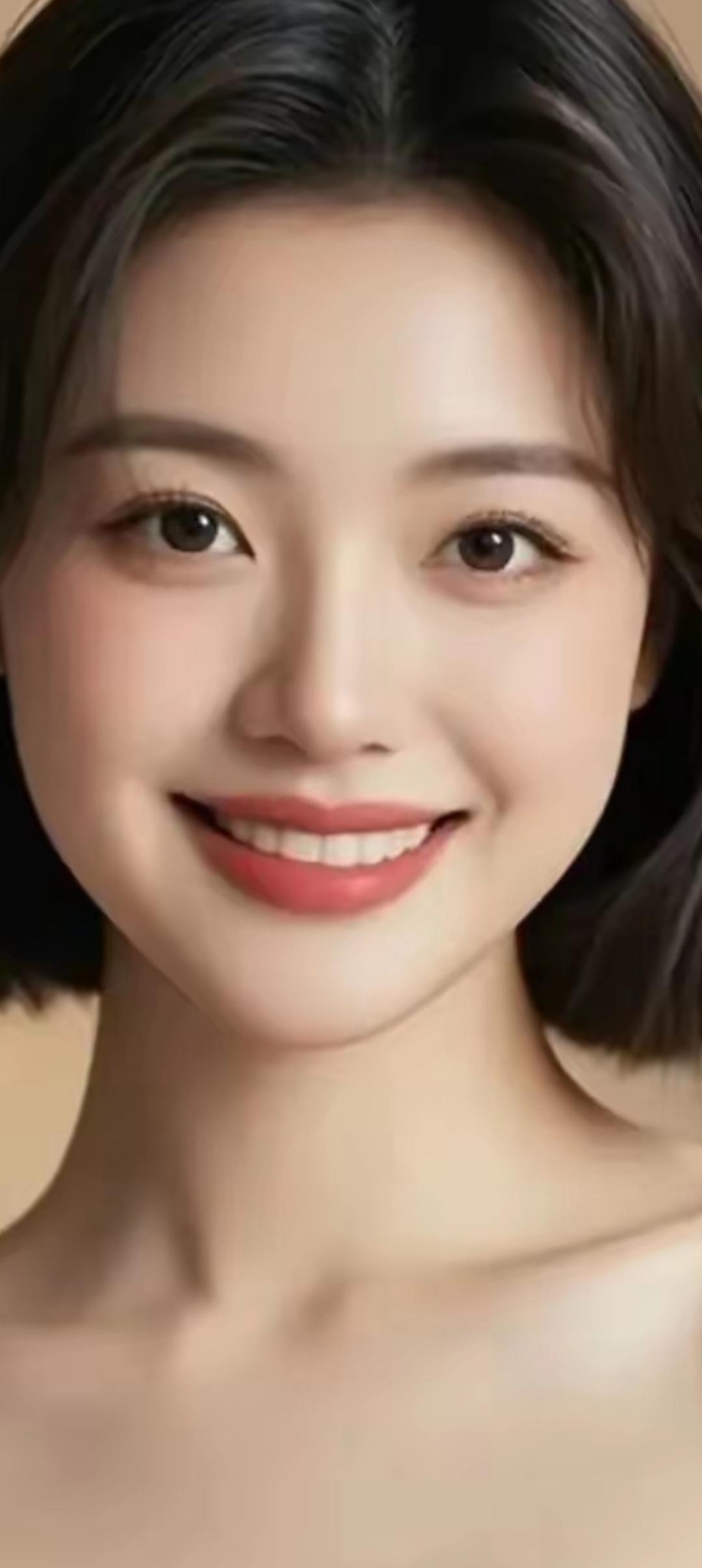 甜美笑容，元气满满的一天！😊✨