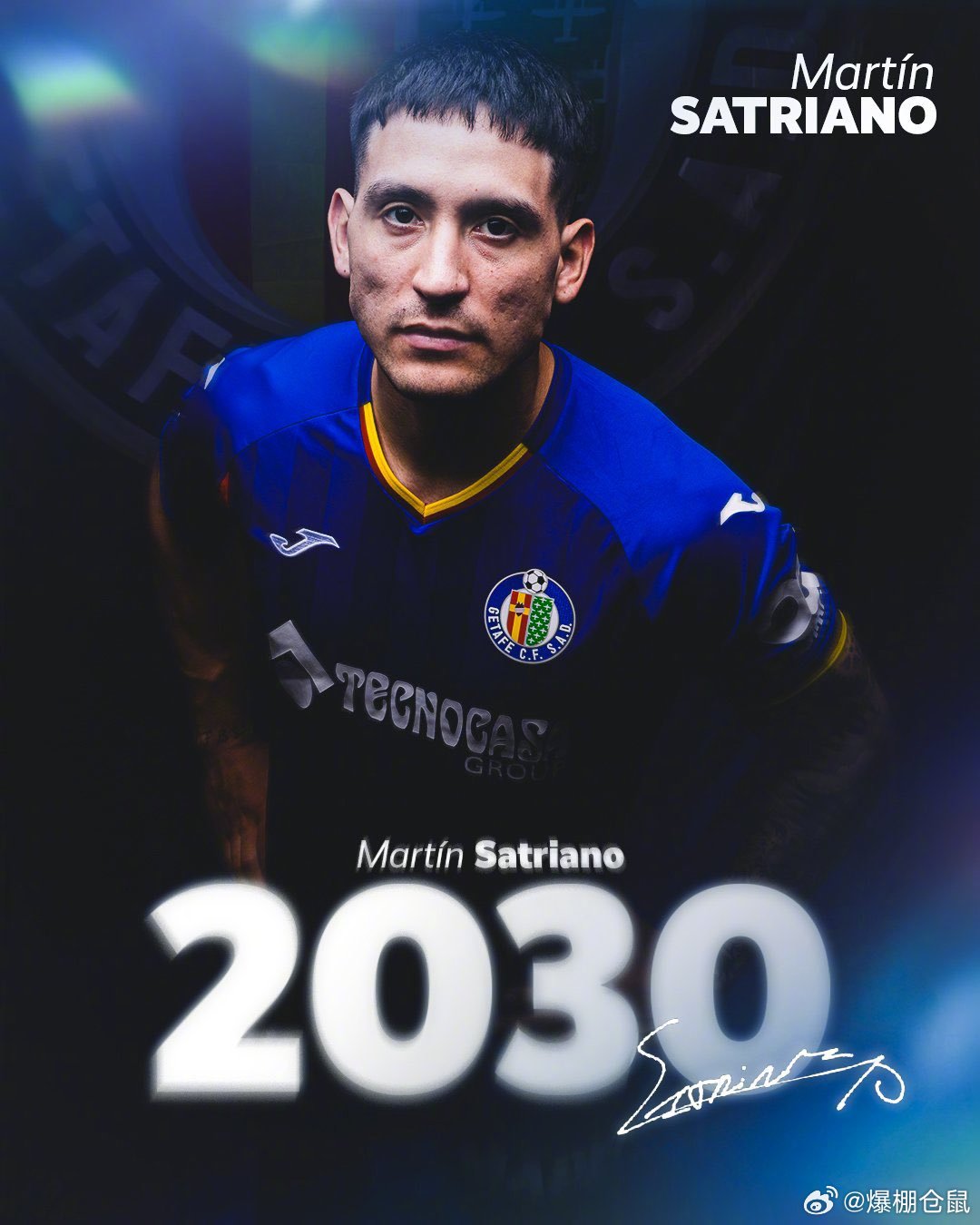 【官方】赫塔菲买断从里昂租借的前锋萨特里亚诺（MartínSatriano），