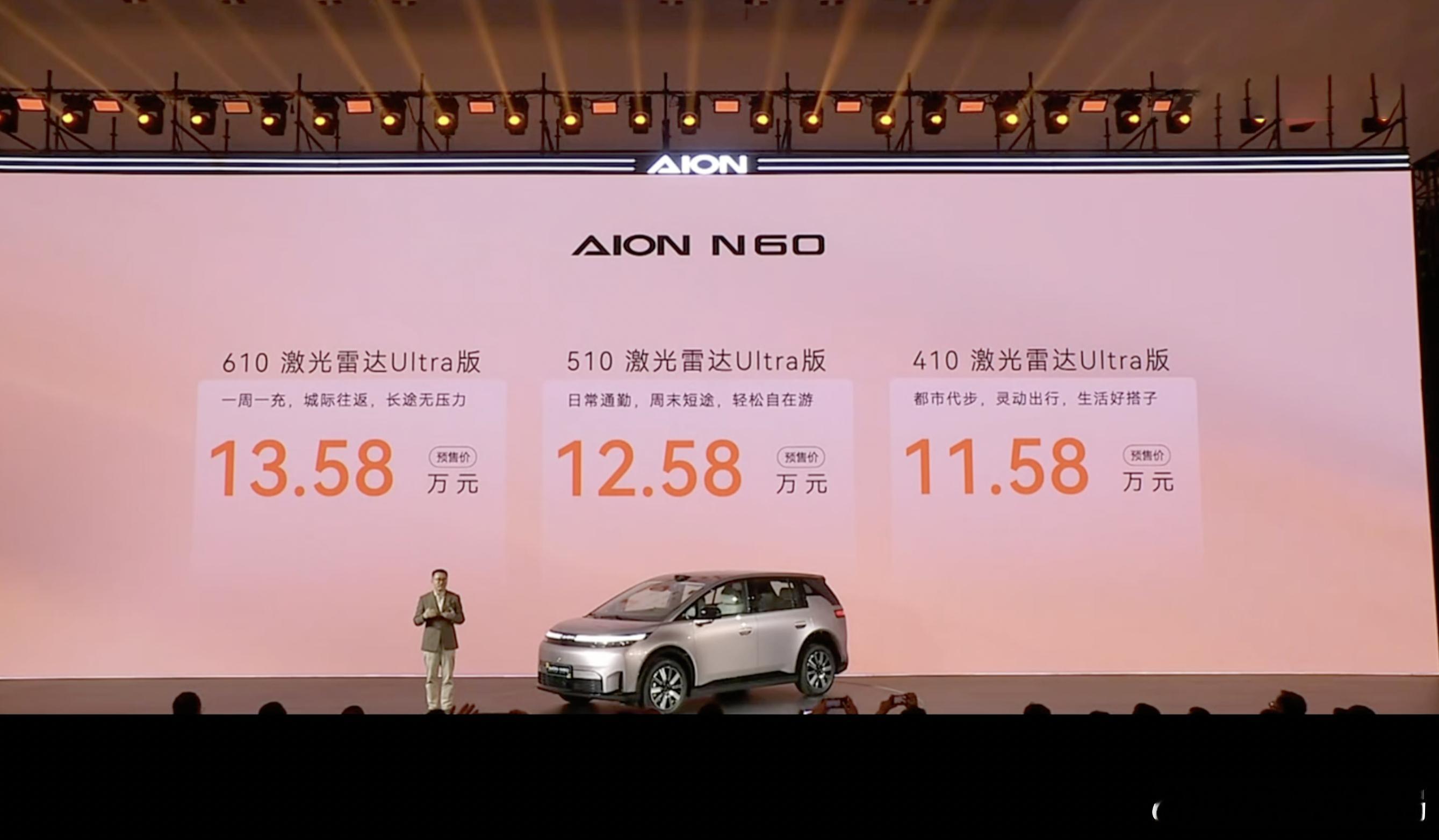 埃安N60预售价11.58万起广汽埃安旗下全新纯电SUV——埃安N60于202