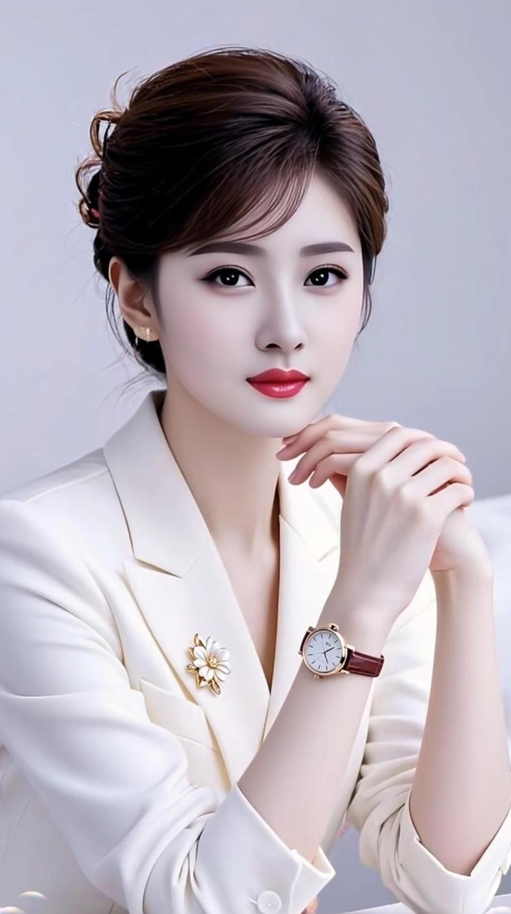 优雅白领风，精致妆容，时尚穿搭，气质满分！优雅美图分享美女人像群