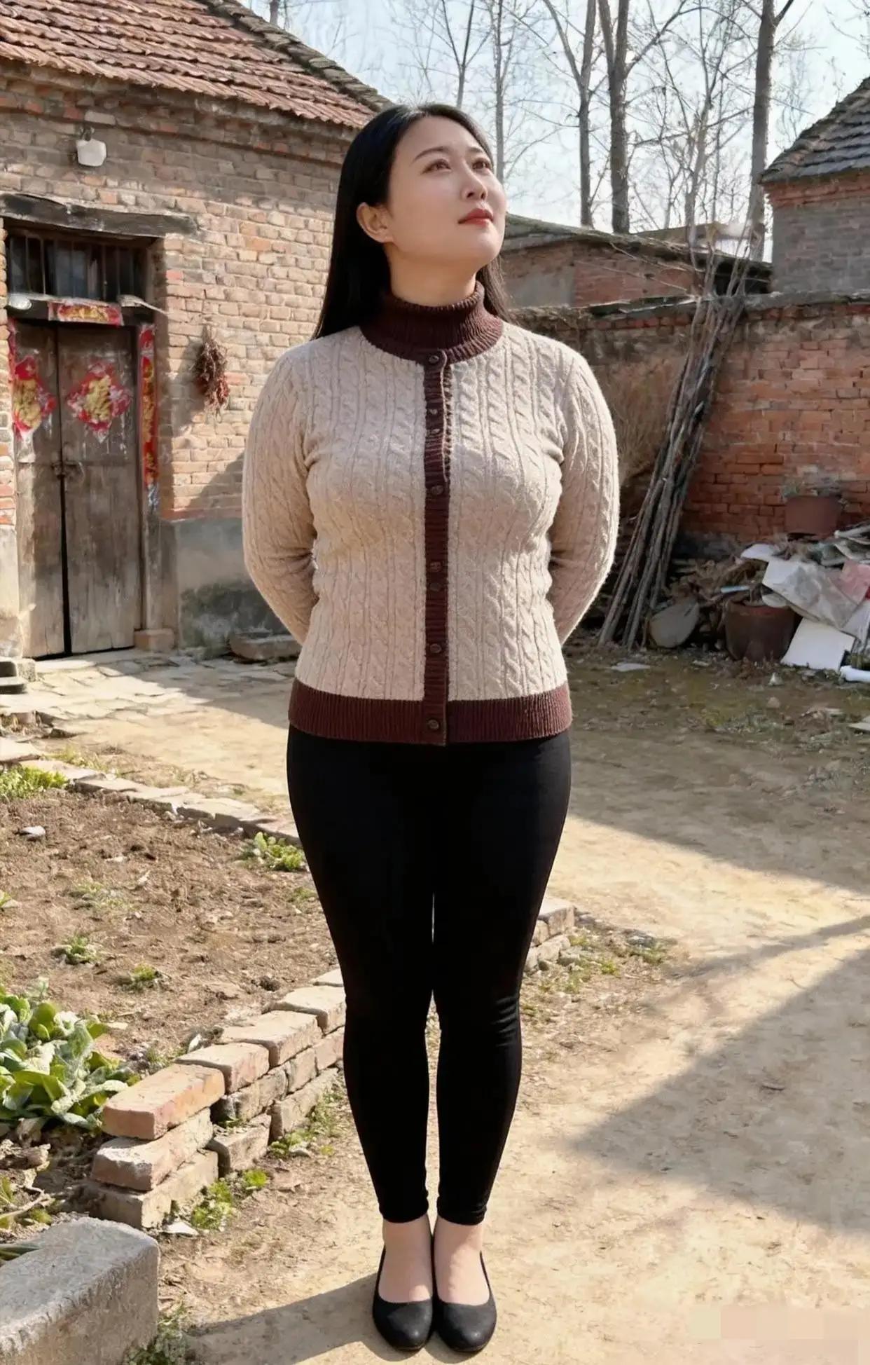 有的女人看上去很厚实，很健硕！但是却非常耐看！即便是穿一件普通的裤子，一件普通的