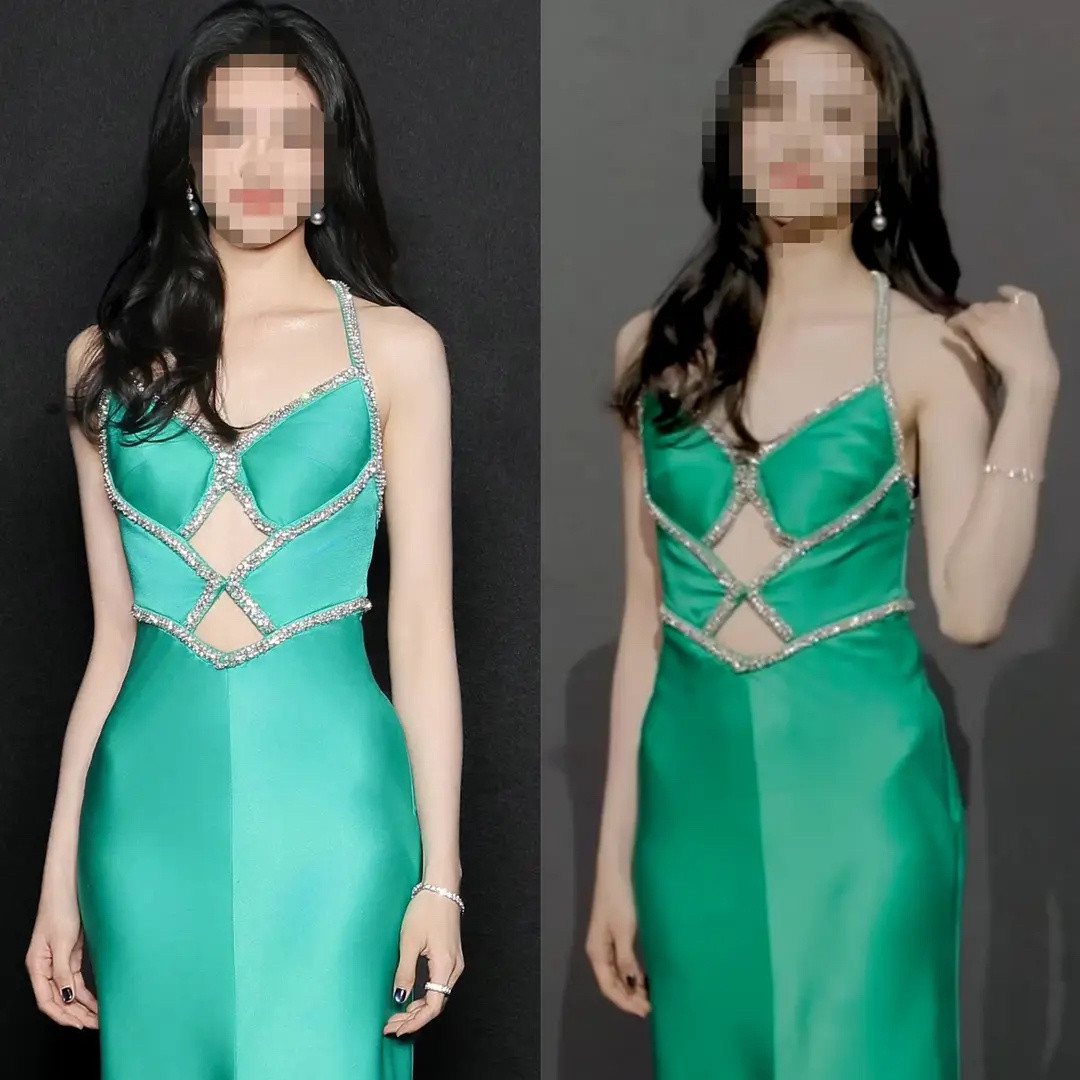 胯真的很重要，一下从儿童型到魅力女人的感觉，衣服质感好差。​​​