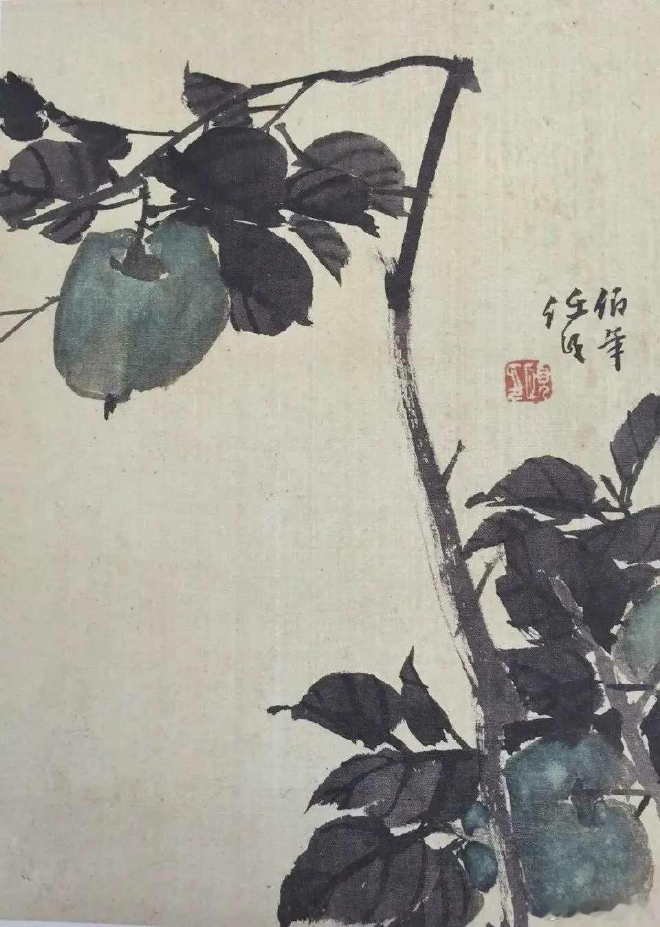 任伯年花鸟水果画。任伯年，（1840―1896），浙江山阴（今绍兴）人。任伯年