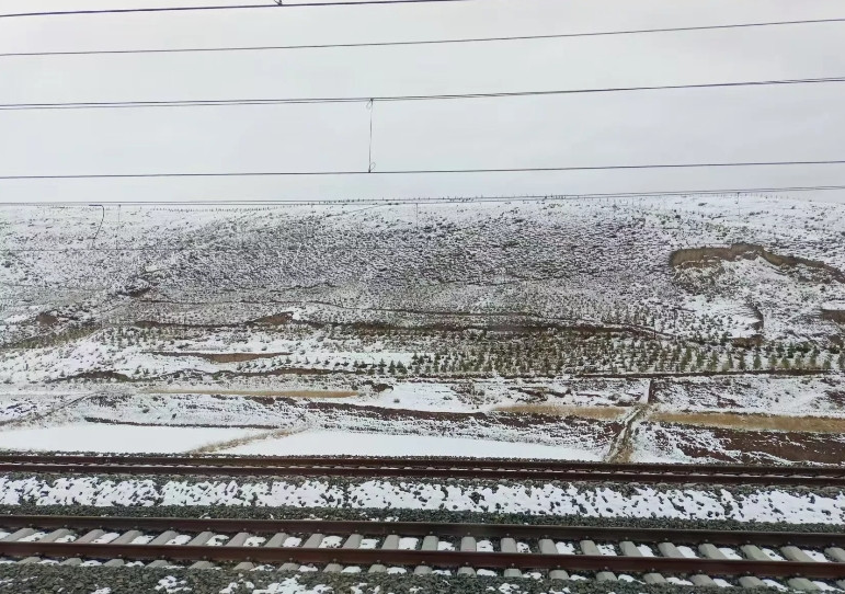 天呐，居然下雪了，这是个什么情况？5月4日，我跟老公从武威返回兰州途中，武威在