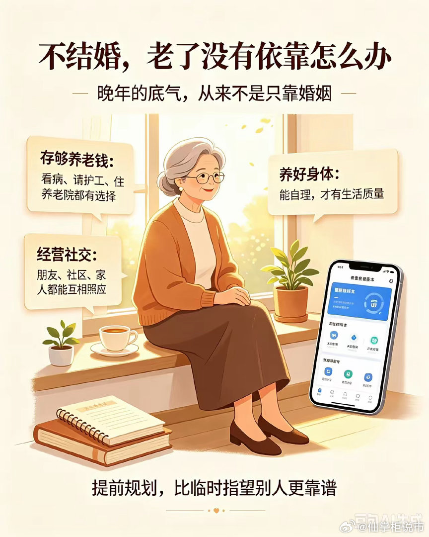 不结婚的女人，老了没有依靠该怎么办？🔥现在越来越多女人选择不结婚，自由自在过自