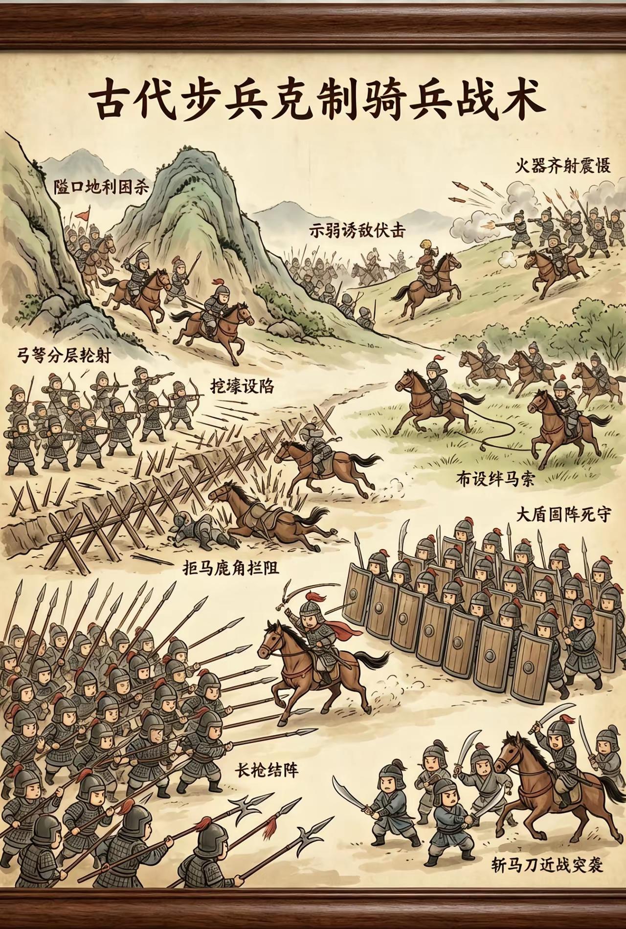 古代步兵克制骑兵的阵法