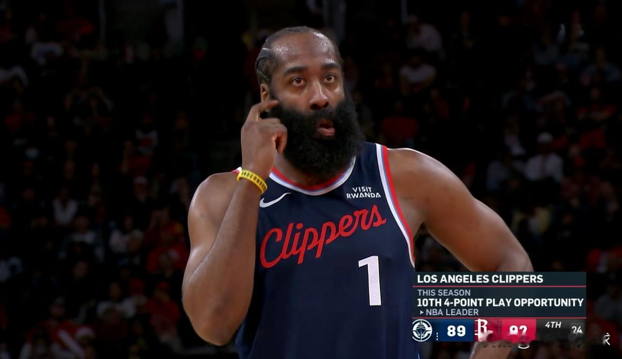 快船当家后卫哈登真是太懂事了！在今天快船客场以113：115惜败于火箭的比赛中，