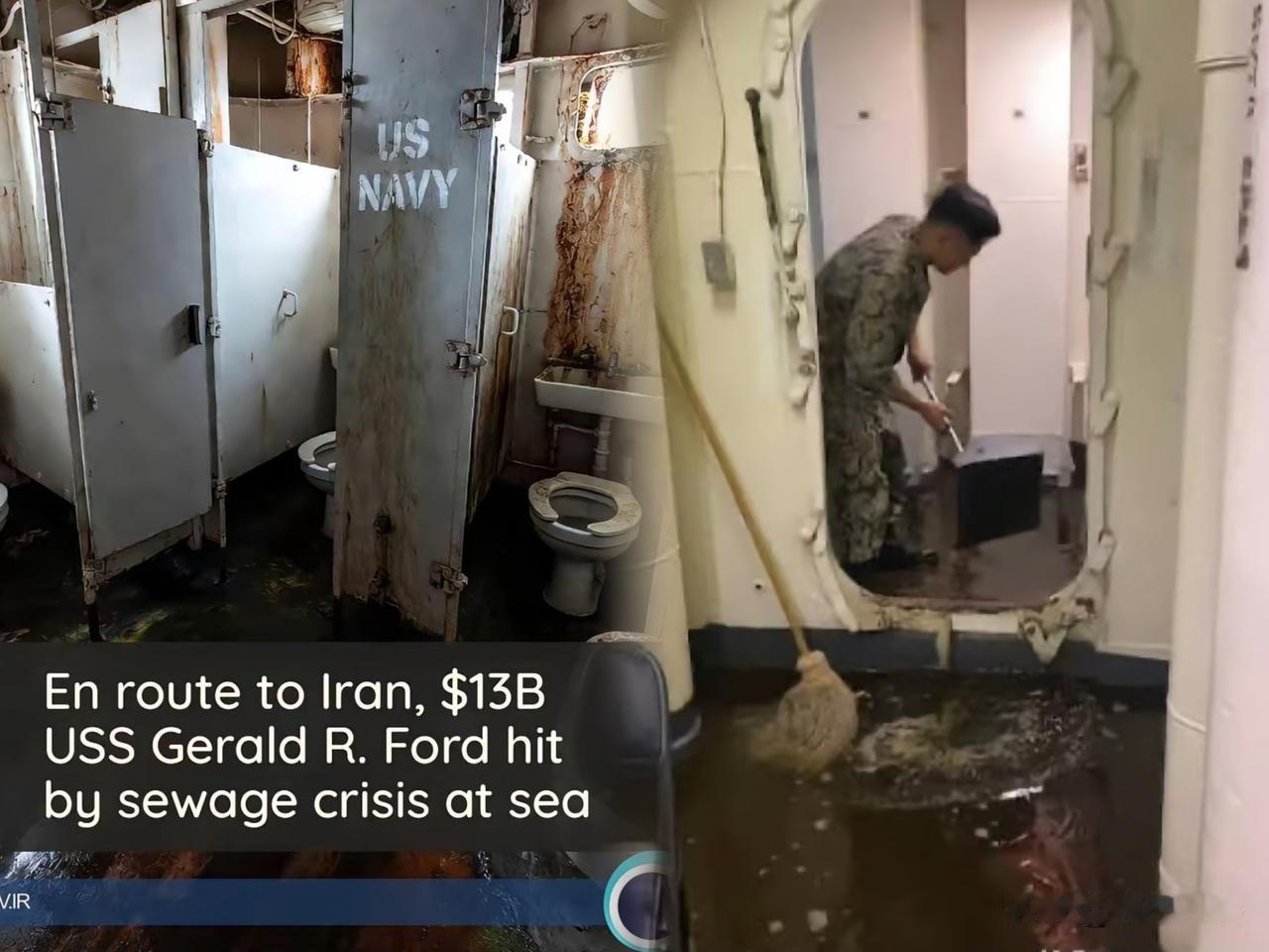 美国大兵是真能忍福特号上个厕所要等45分钟，价值130亿美元的“福特号”，居然