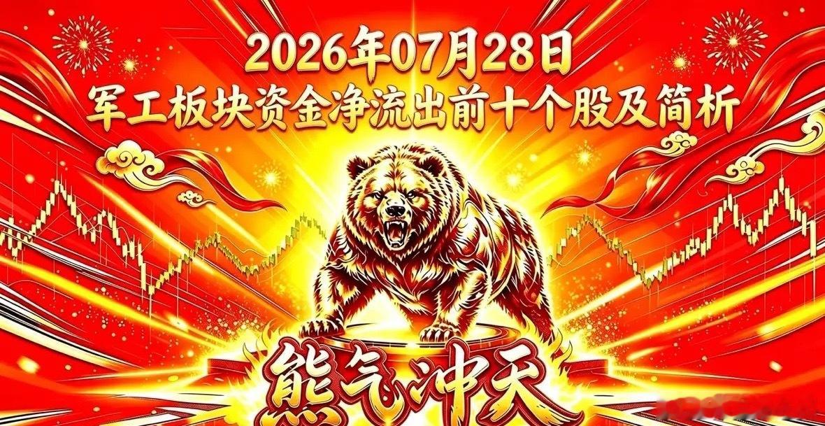 2026年07月28日军工板块资金净流出前十个股及简析股票名称：亨通光电资金净