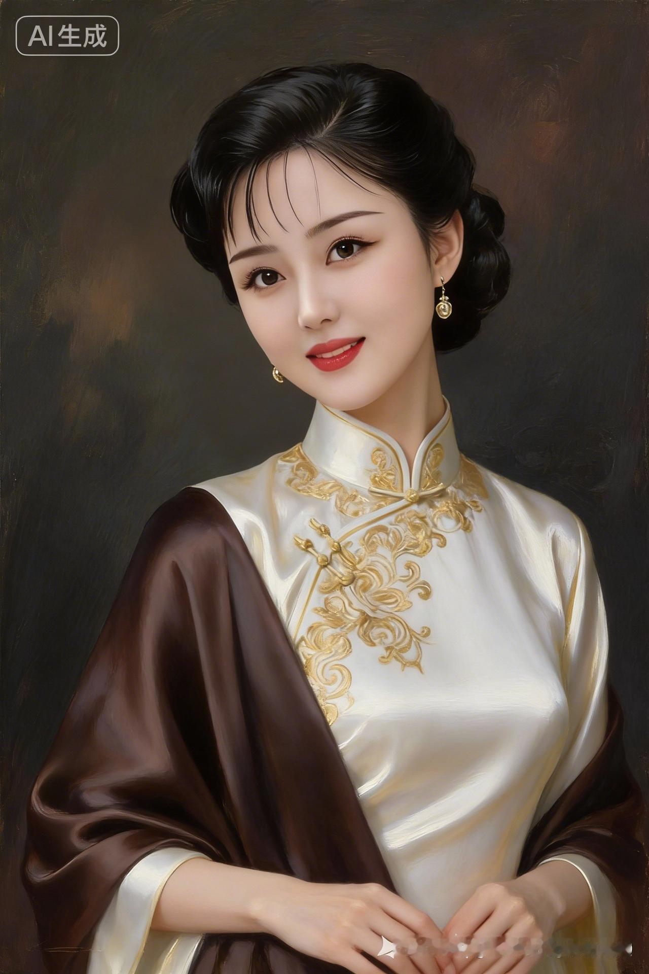 复古风旗袍美人，优雅气质，尽显东方韵味。