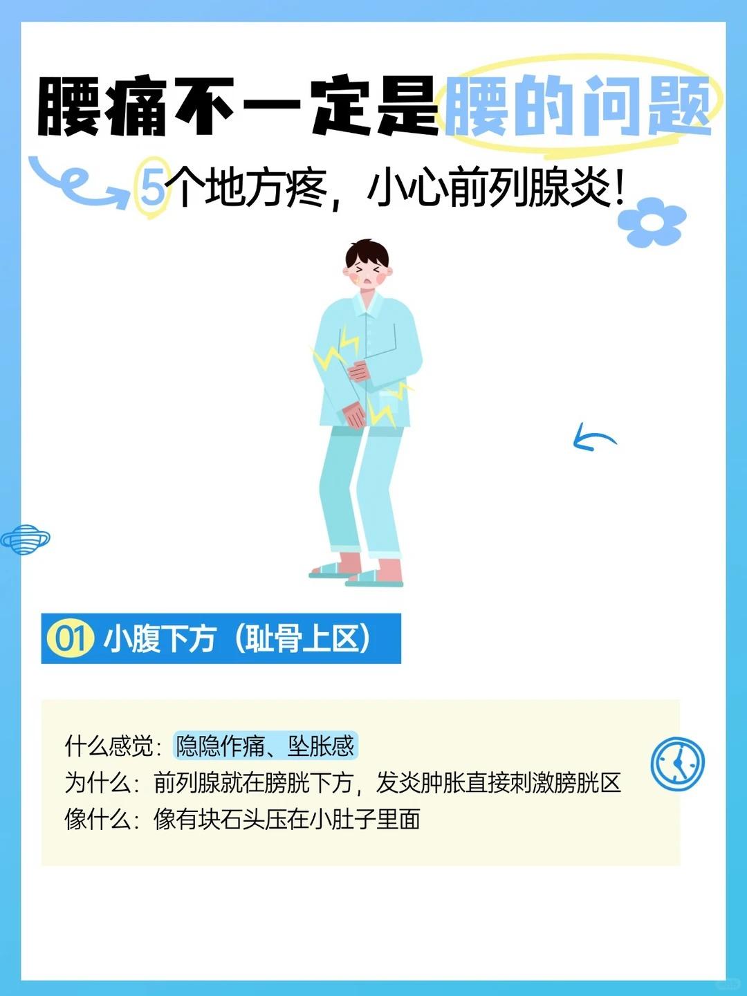 腰疼不一定是腰出问题！这5处疼痛，要警惕前列腺炎