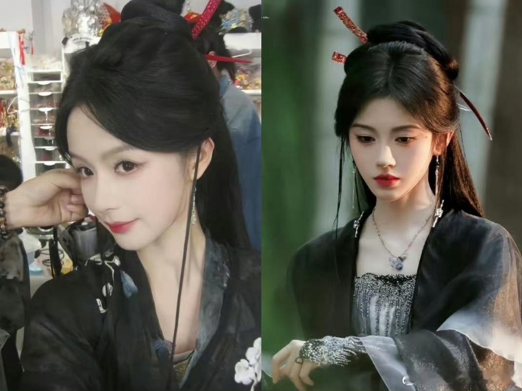 本来想说短剧又在抄袭鞠婧祎造型了，结果一看造型师是黄薇，好吧，那难怪，这不是抄袭