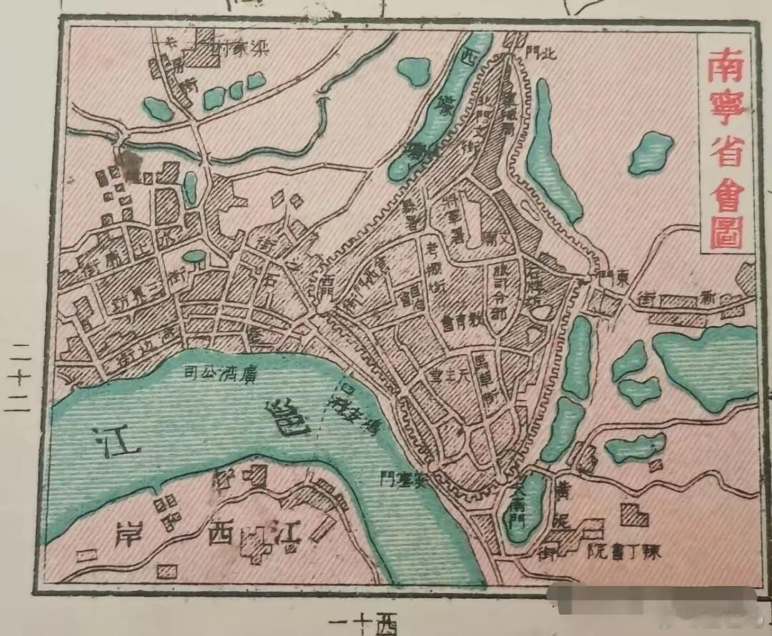 广西故事（1）——民国时期，一张有趣的“南宁省会图”。真实地再现1922年广西省