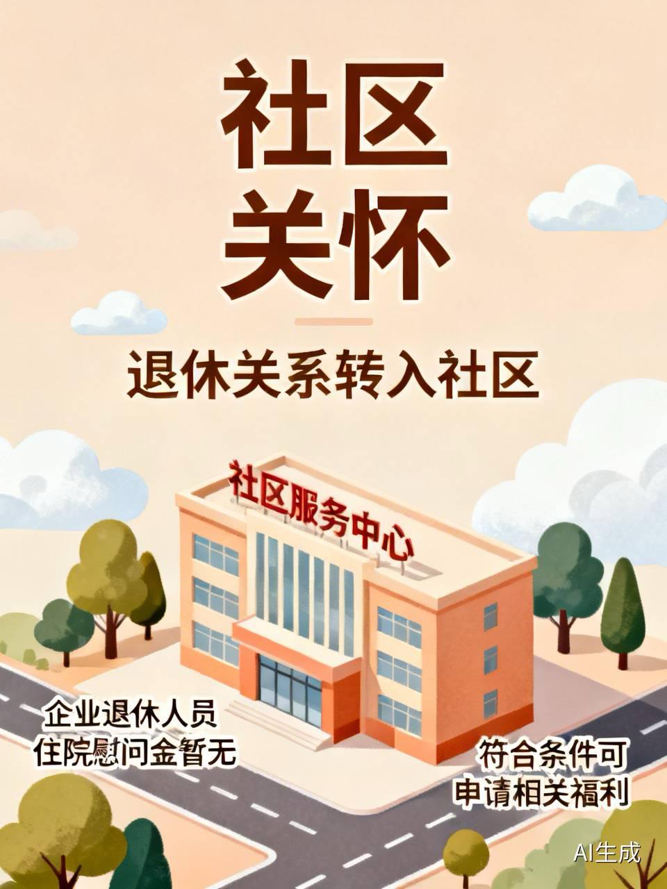 去社区问了一件事，问完心里堵得慌。退休关系转到社区了，以前单位住院会给慰问金