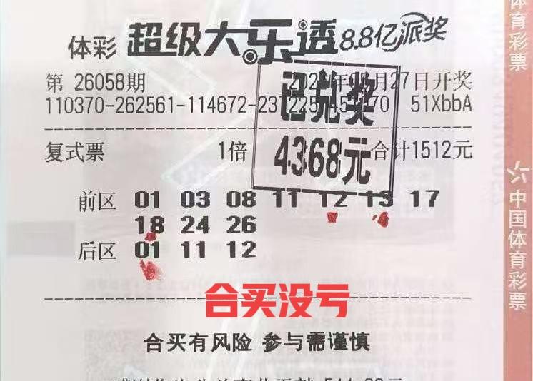 群里的合买票没有亏本，但也没有中大奖，大家收获没多少，至少说没有给主任送菜就好！