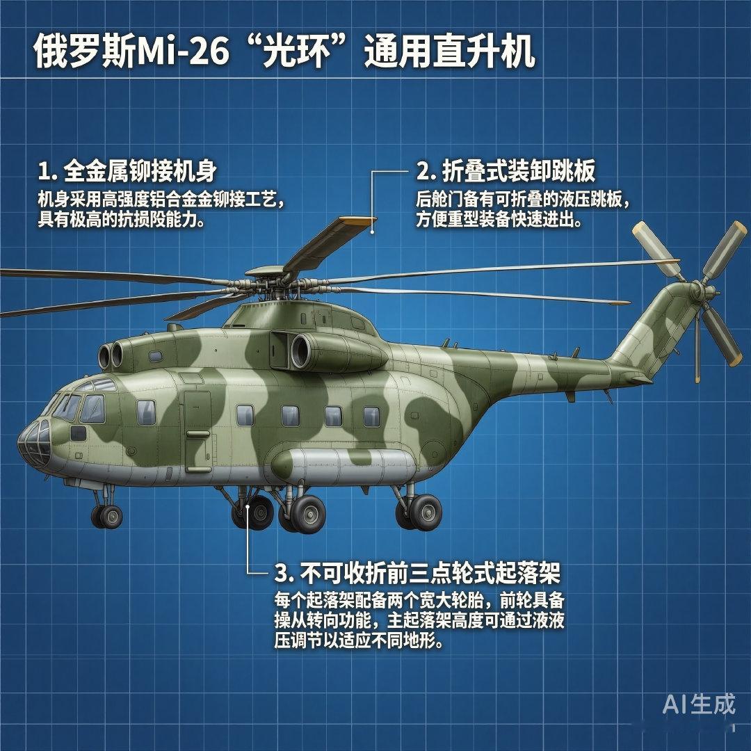 军事ai新视野俄罗斯Mi-26“光环”通用直升机Mi-26是米里设计局研制的重