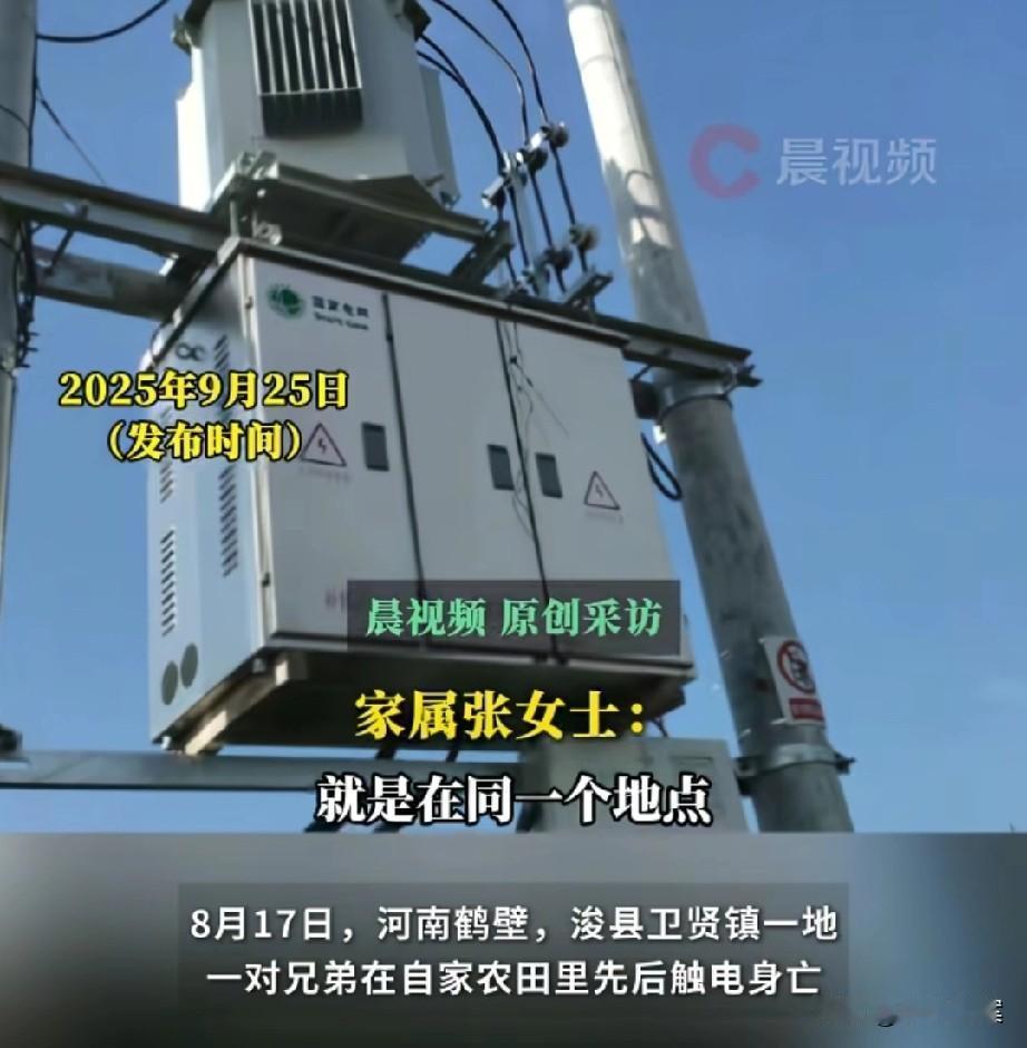 在自家农田触电身亡的河南兄弟都是30多岁，孩子们很年幼，父母妻儿悲痛欲绝。兄弟俩