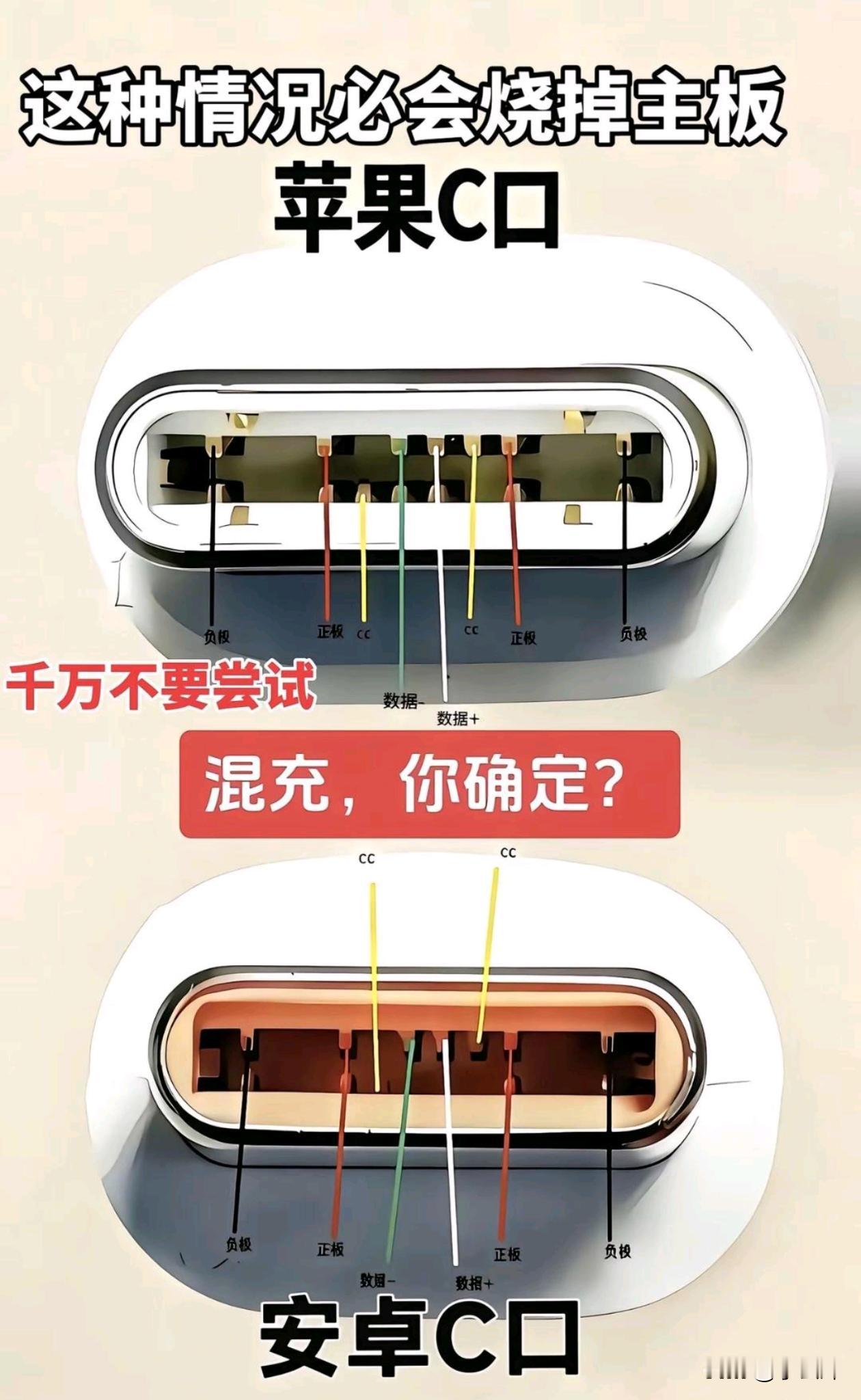 现在才知道安卓跟苹果c口不能通用
