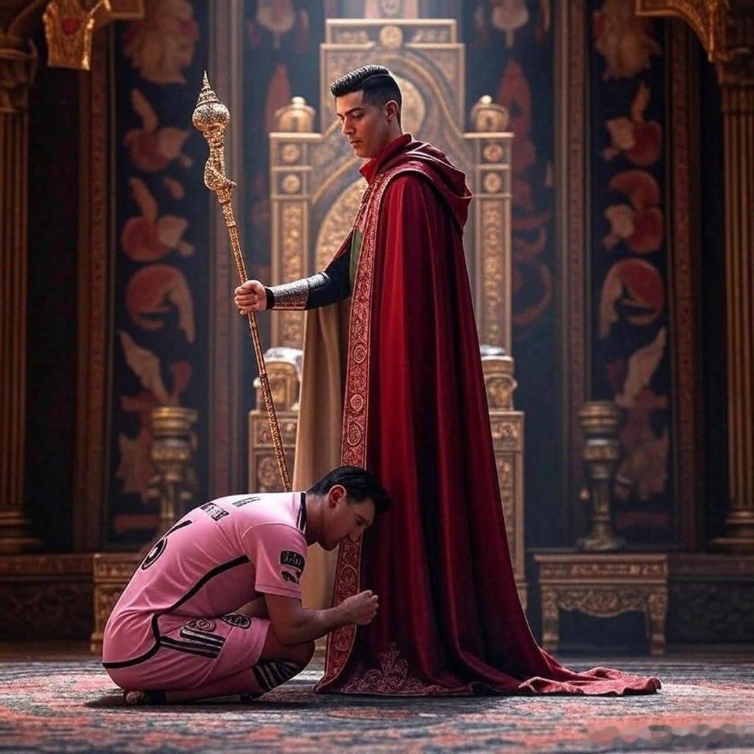 当国王👑说话时，臣民🐑服从。梅西c罗​​​