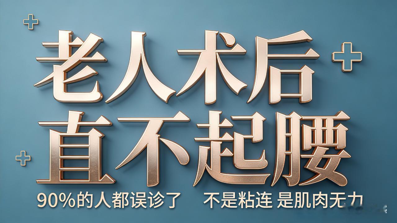 老人术后直不起腰，90%的人都误诊了！真正原因很简单很多家属问我：老人做