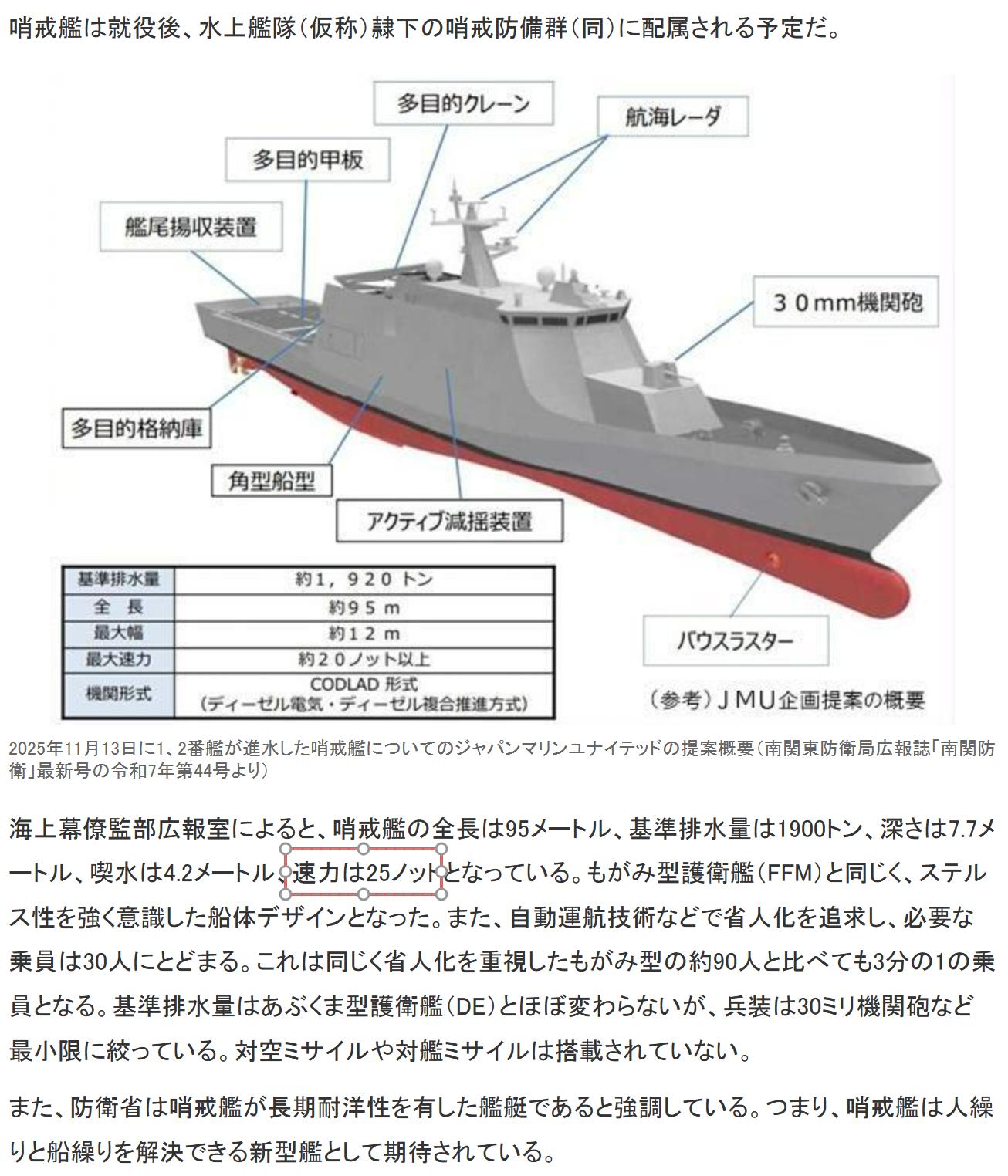 海自OPV最高航速确认为25kt你就说是不是20kt以上吧