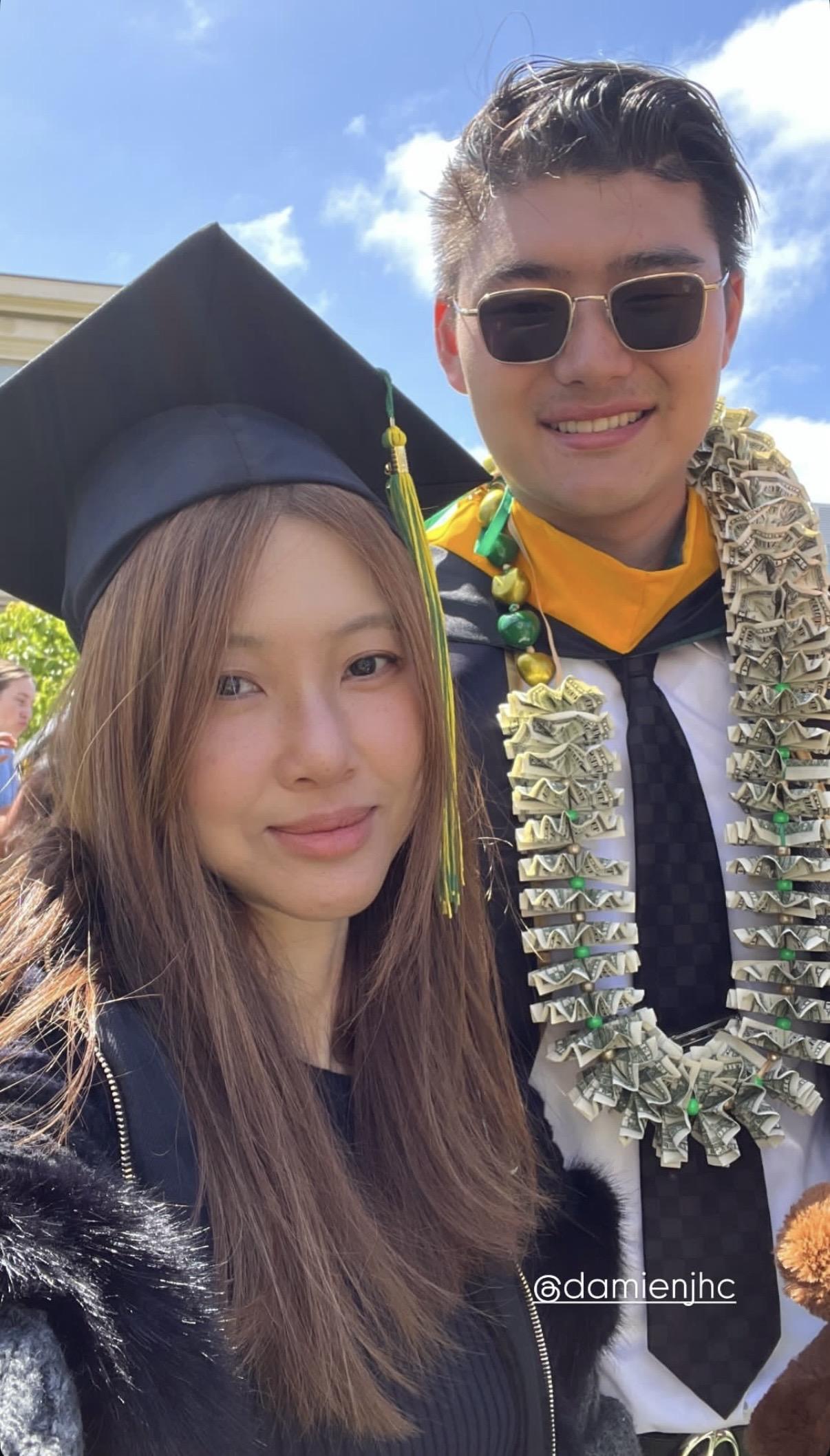 台湾名媛孙芸芸有一个姐姐孙莹莹也是名媛，多年来一直在美国生活。因为儿子在美国念书