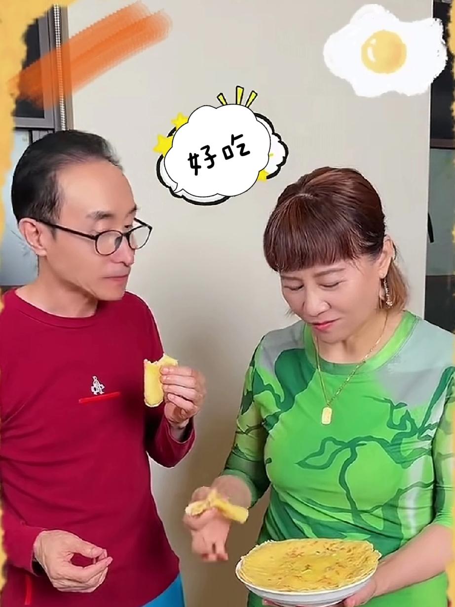 著名笑星巩汉林一辈子就没胖过，他和老婆金珠总在视频里分享美食心德。不过金珠的厨艺