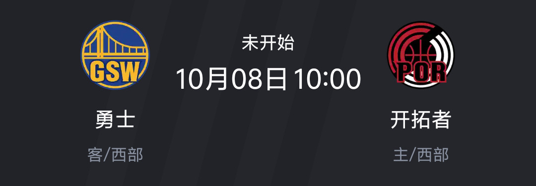 明早10点金州勇士背靠背客战开拓者9名球员休战布威率队能否取得连胜双方预计首