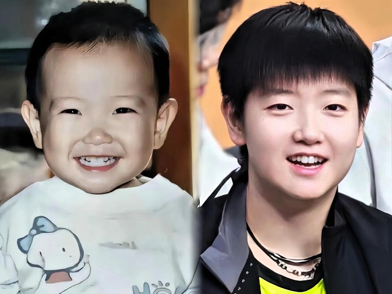 刚去翻了波莎莎的童年照，直接给我看乐了！莎莎这长相是“出厂设置”一直没更新