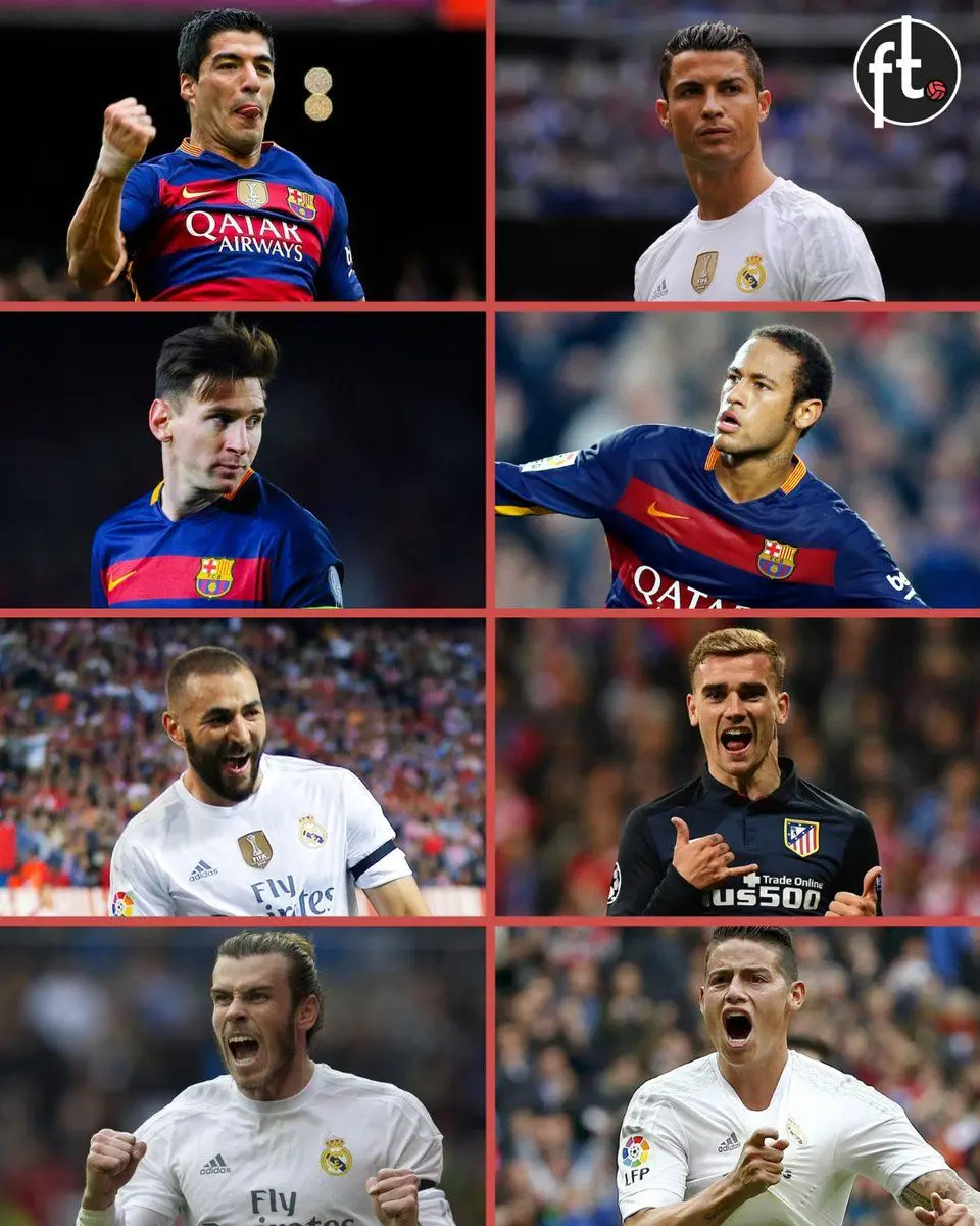 2015/16赛季西甲联赛部分球员的数据：🇺🇾苏亚雷斯（巴塞罗那）——40