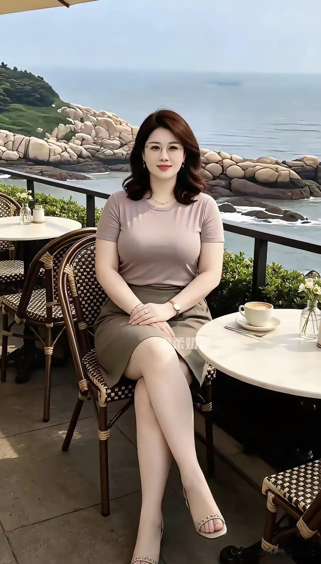 行香子·临海赏景晴海如蓝，石岸生烟。倚阑干、风软衣宽。浅妆轻服，闲对清