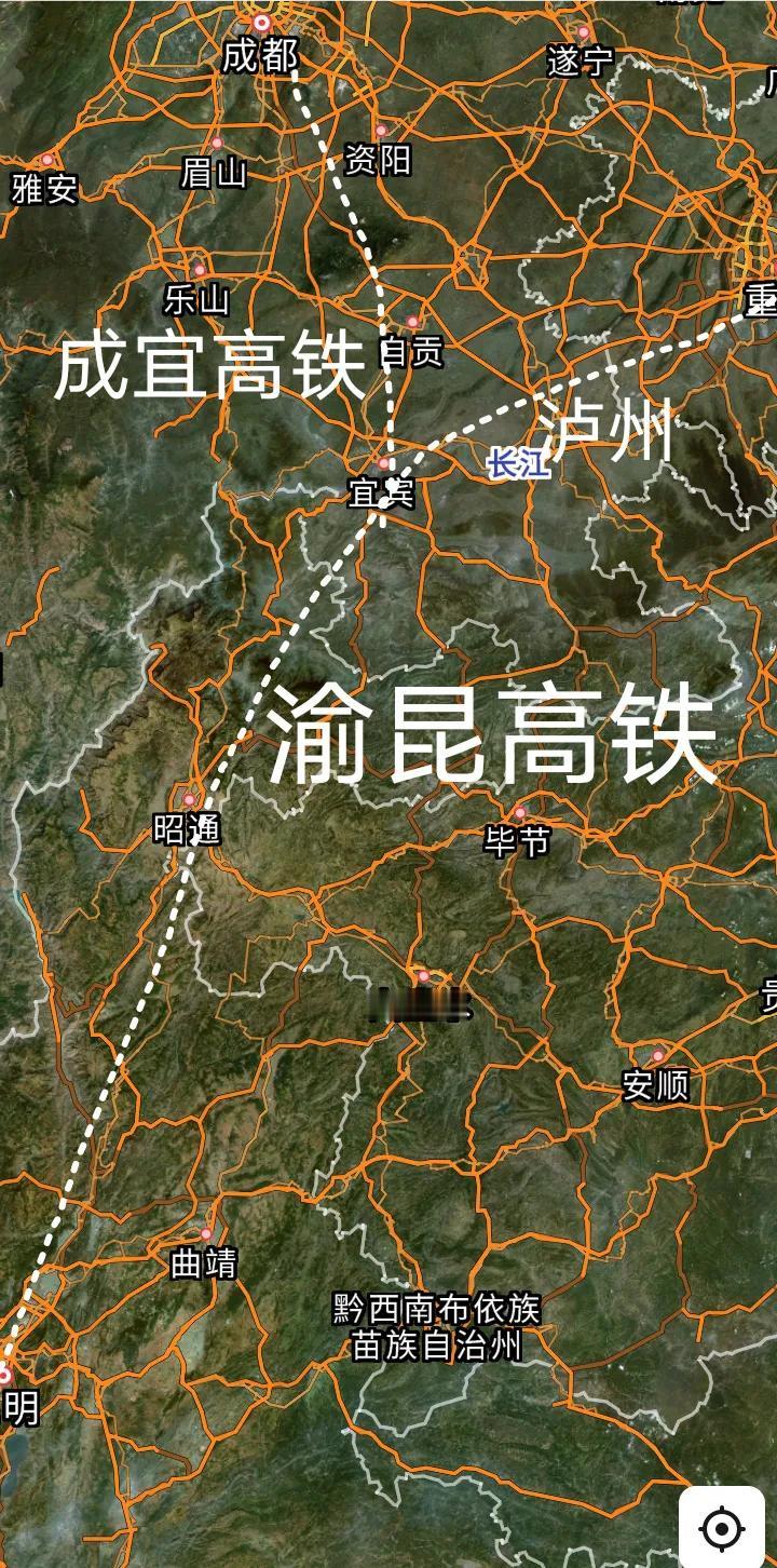 重庆途经宜宾至昆明时速350公里的渝昆高铁目前还有16.4公里的华山松隧道、16