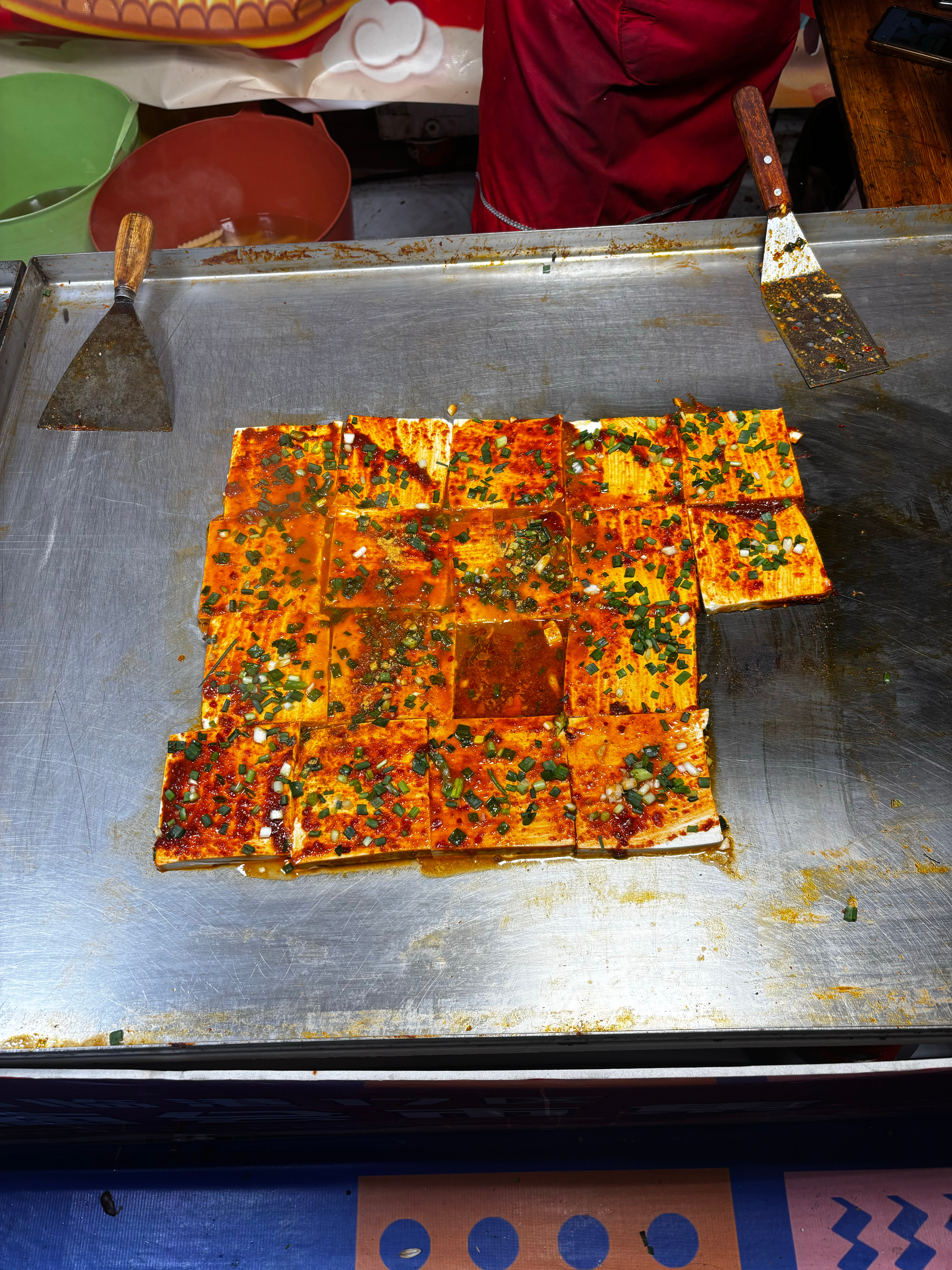 刚练完球，来一份最爱的铁板豆腐