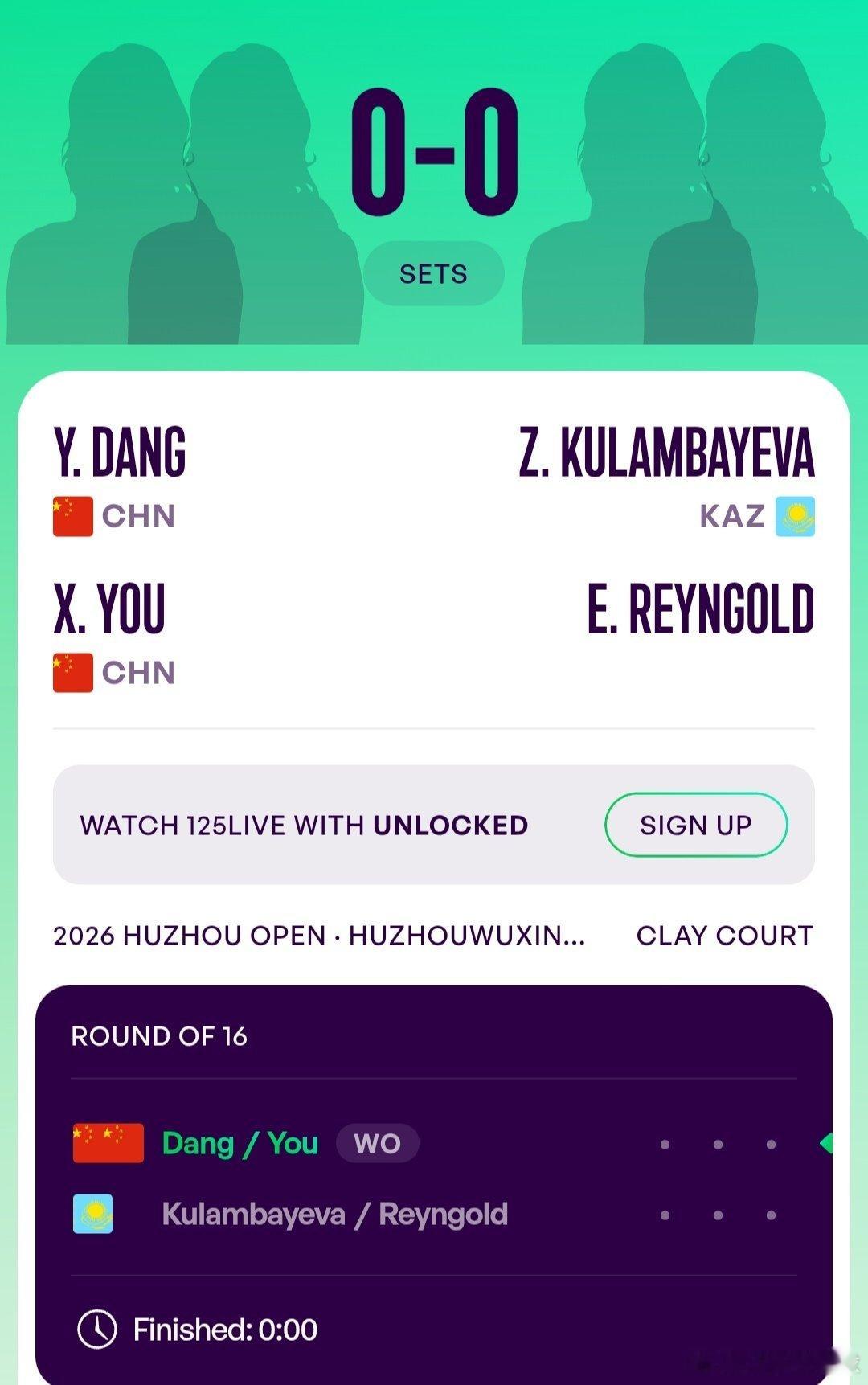 WTA125湖州站🇨🇳女双第1轮党一鸣🇨🇳/尤晓迪🇨🇳首轮对手库拉姆