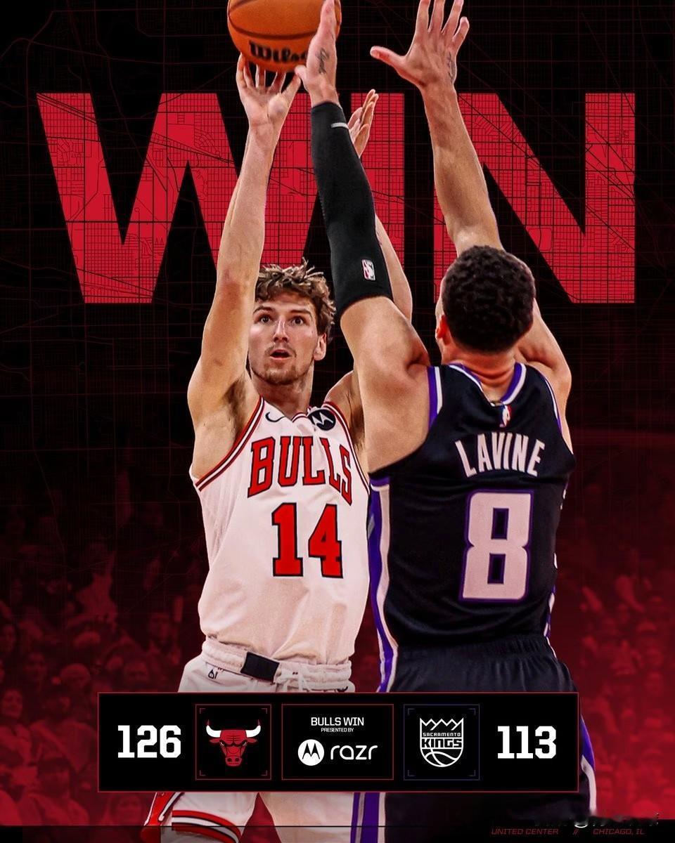 偷偷豪取4连胜！公牛126：113拿下国王，看看球员数据，谁发挥出色？！1、