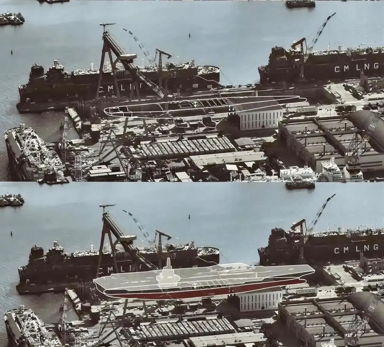 美：没完没了嘛！你又建个啥？中：大货轮！美：骗鬼呢。中：这……美：你家网