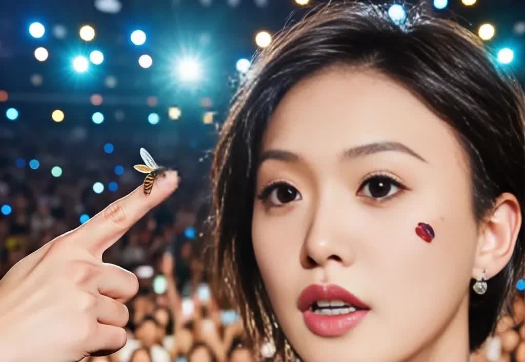 家人们谁懂啊！徐子尧演唱时竟疑似有虫子爬到脸上！画面里他正深情投入，突然这意外状