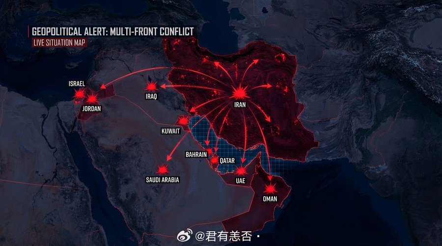 伊朗发起报复行动伊朗今天袭击了9个国家以色列、卡塔尔、阿联酋、沙特阿拉伯等国遭到