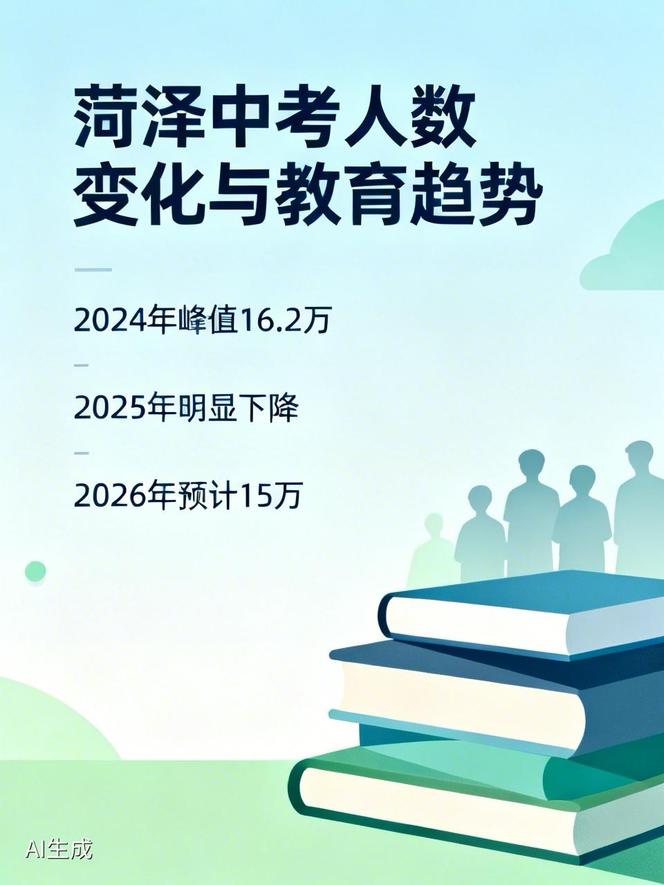 中考人数减少，对菏泽教育意味着什么？菏泽中考人数在2024年达到16.2万的峰