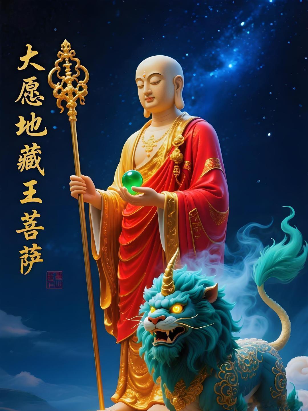 【地藏菩萨十二大愿】1.替代众生的地狱苦业；2.替代众生的饥饿业；3.替代众生