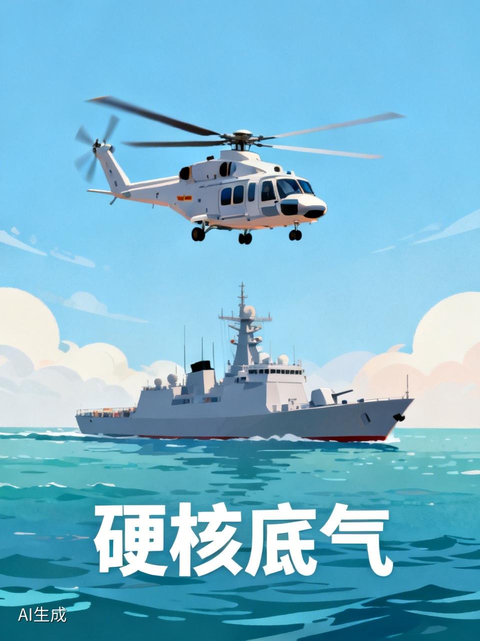 燃！直-10直接飞到荷兰护卫舰头顶，这压迫感拉满！东部战区这波操作，看得我