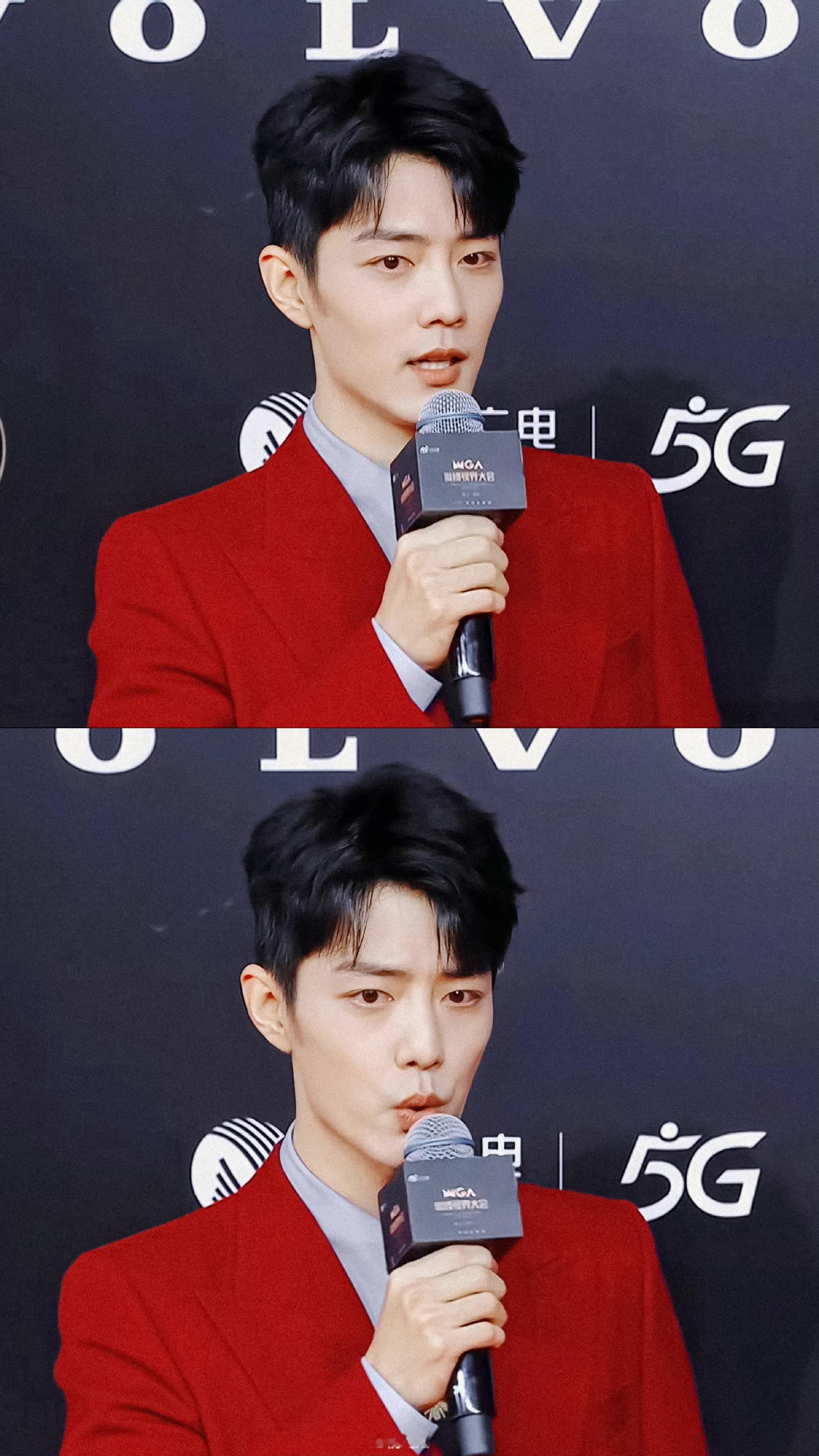 肖战酒红色的战，超帅超养眼的！