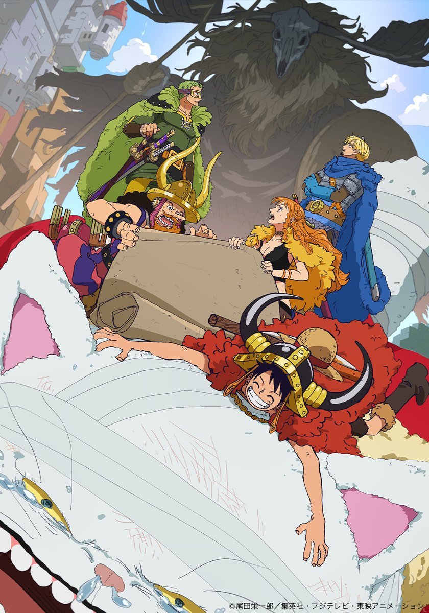 海贼王海贼王四月插图发布啦！是草帽一伙以及被胖揍的猫咪🐱