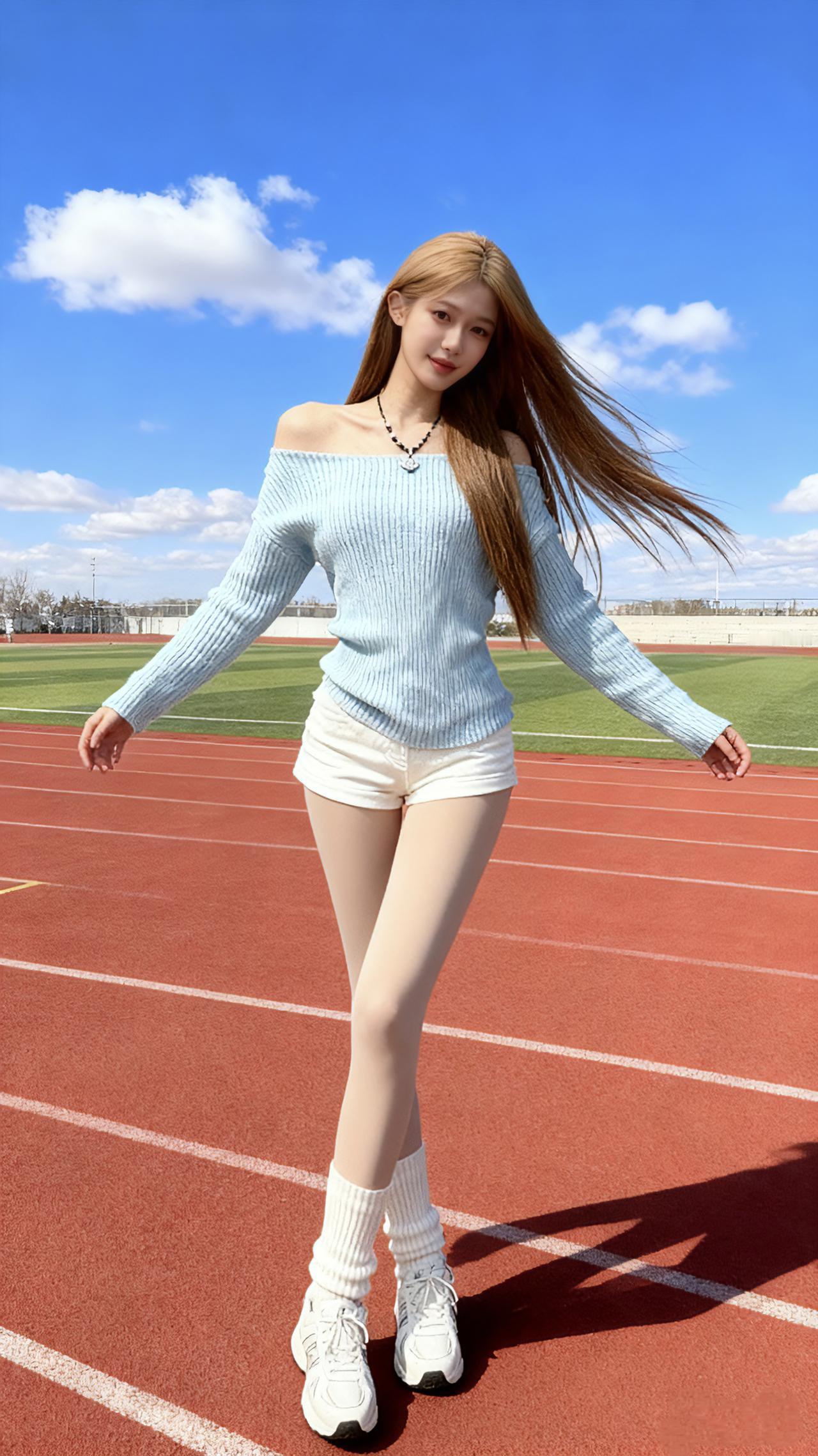 今天操场的阳光让我有点想念春天了。日常分享操场晒太阳清纯甜美女生拍照姿势