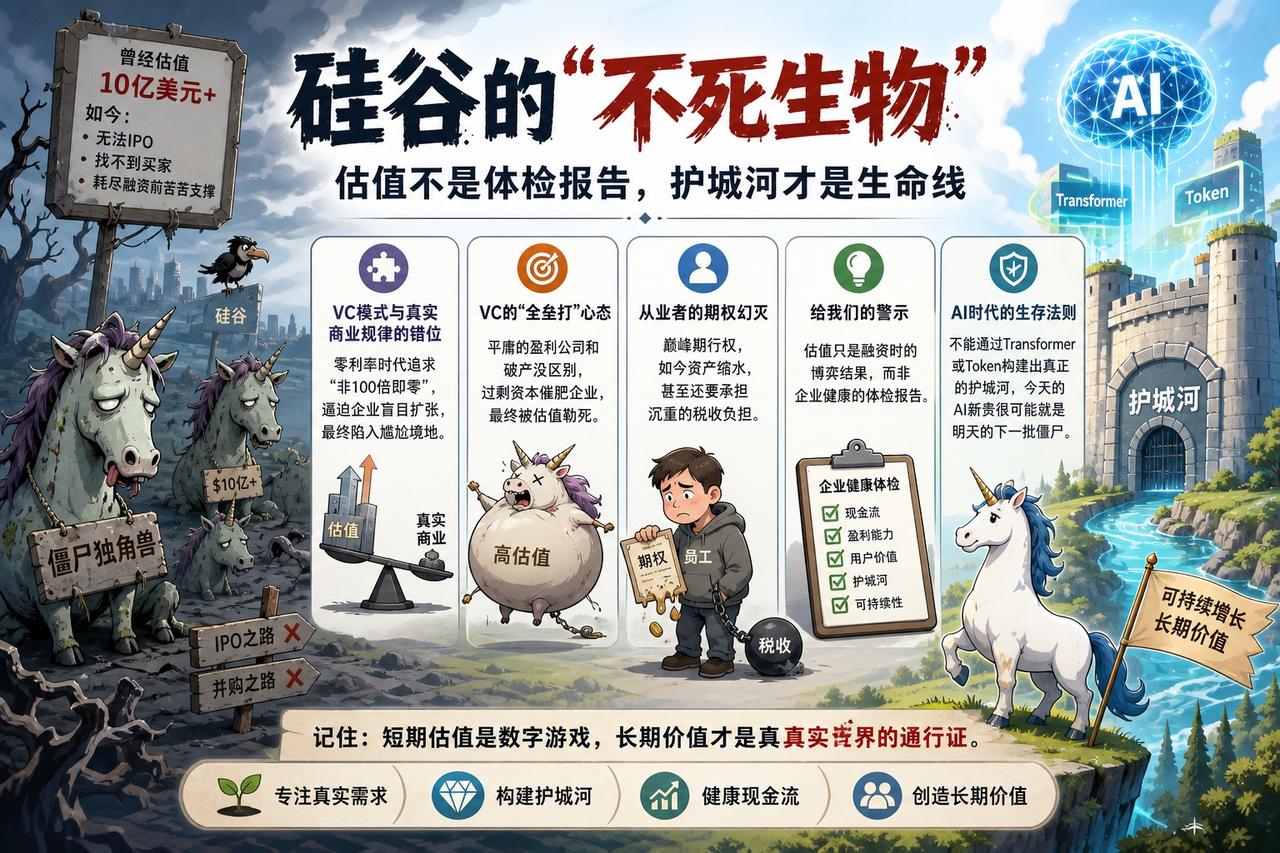 【僵尸独角兽：硅谷正在为“增长幻觉”买单】硅谷正被一群“不死生物”困扰。这些