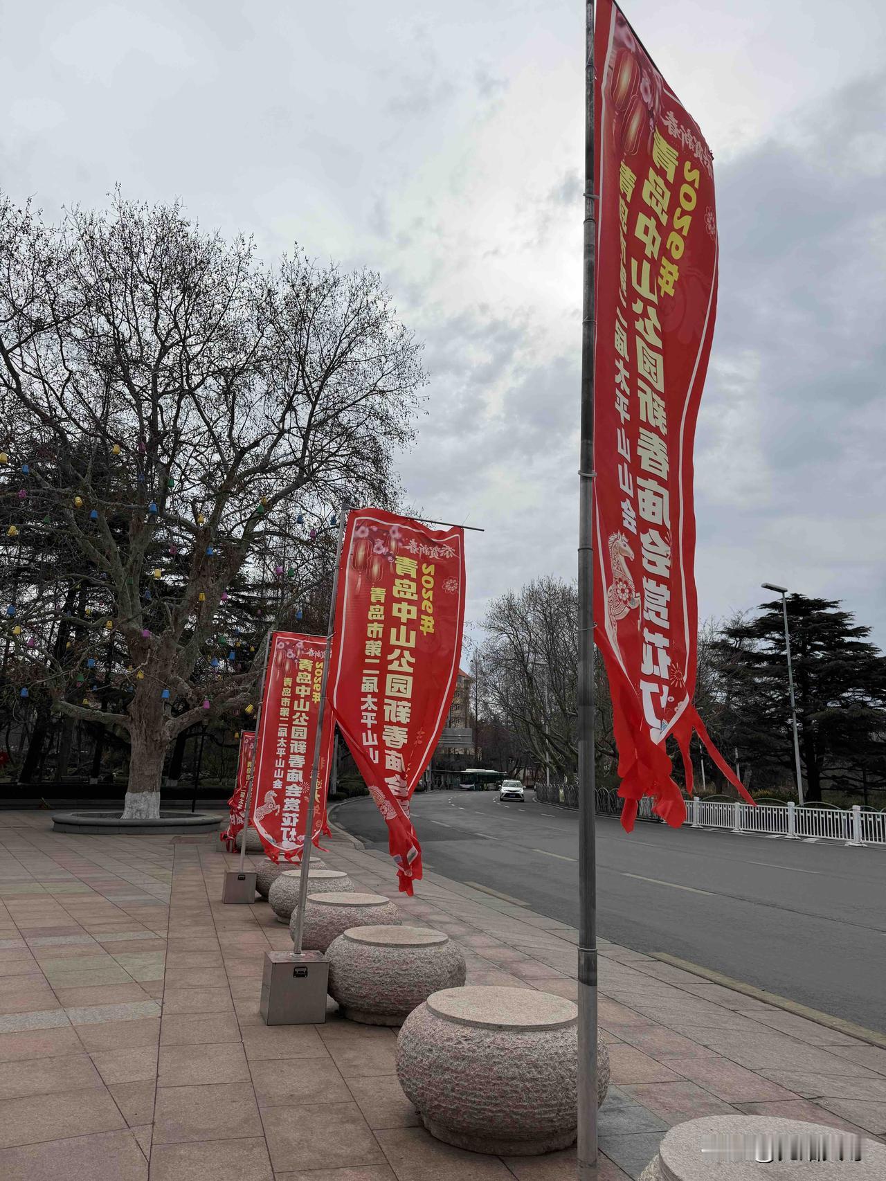 我昨上午去青岛中山公园打卡了，昨天青岛市天气阴3度到8度，随着春节假期结束和天气