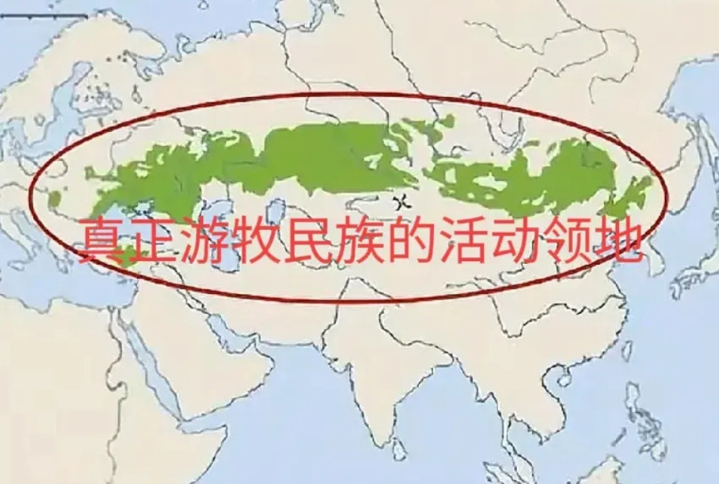 以前一直以为游牧民族的活动范围大多在蒙古高原的位置，所以消灭完一波，又崛起一波，